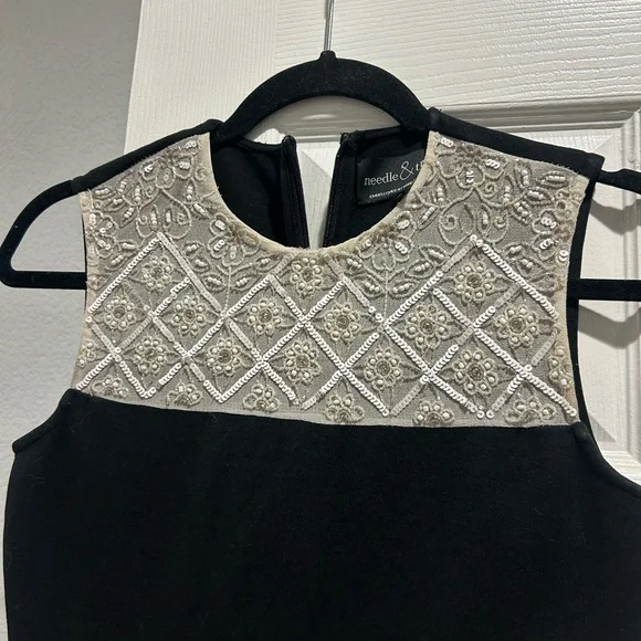 Needle & Thread Black Dress with Silver Embellishments S - Picture 2 of 6